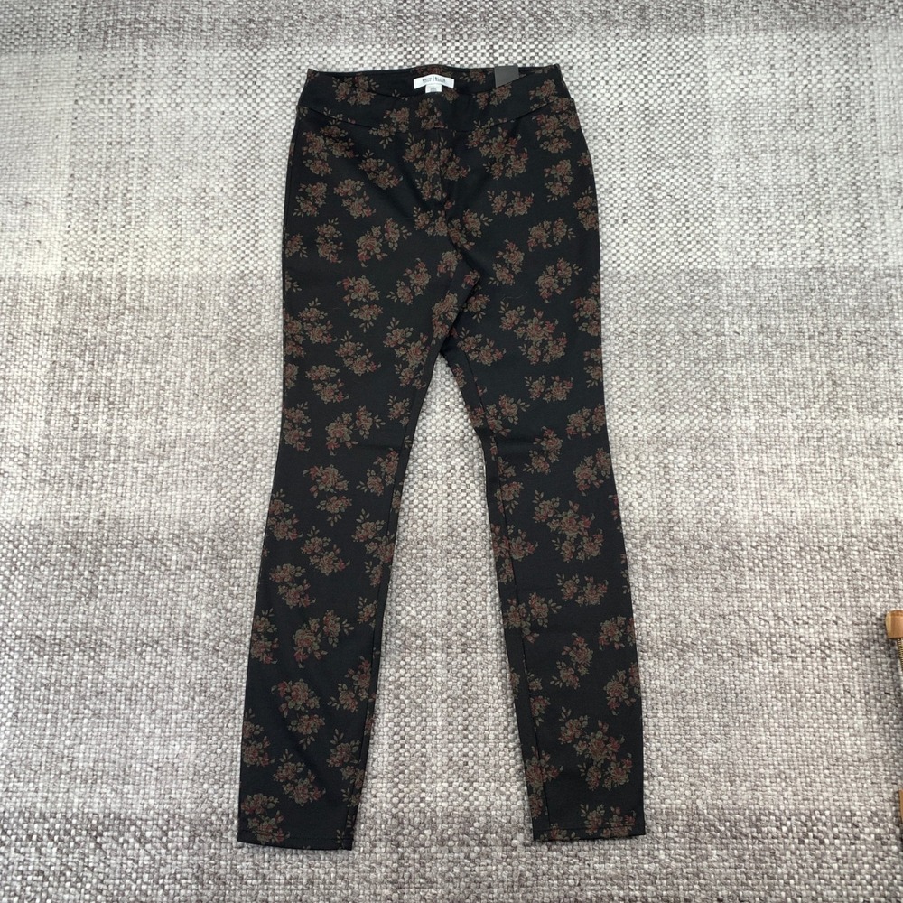 White House Black Market Floral Legging Women S Black Luscious Ponte 570212449